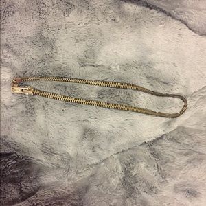 Gold zipper necklace/bracelet Steampunk